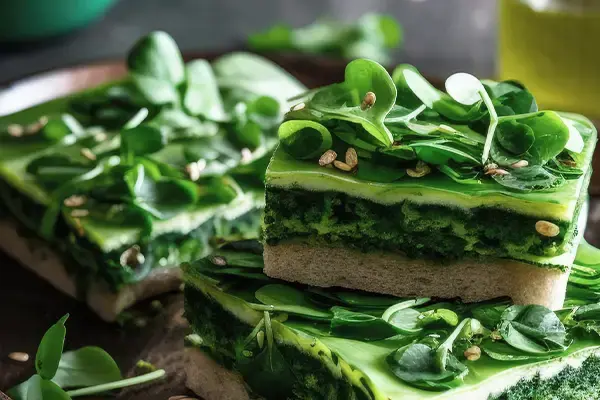 Millefeuille de Tofou et tombée d'épinards, riz basmati